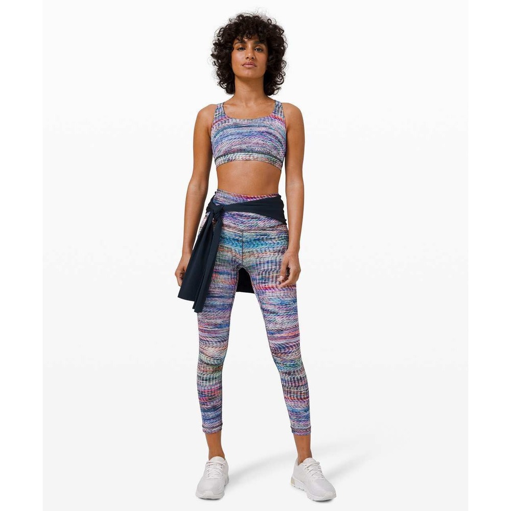 Lululemon Wunder Train High-Rise Tight 25 Digital Oasis White Multi Leggings 6‎